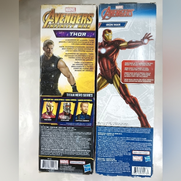 Avengers Bundle Marvel Titan Hero  12” Thor and Iron Man Figures New In Box - Picture 5 of 6